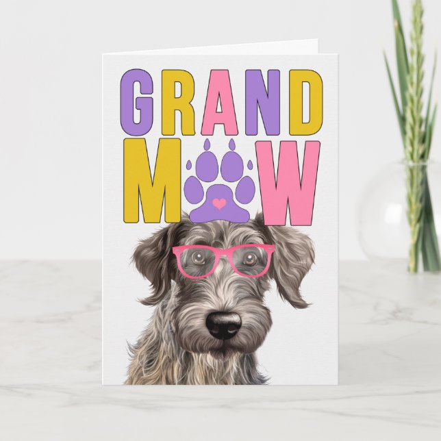 Cartes Pour Fêtes Annuelles GranMAW Scottish Deerhound DOG Grand-parents Day (Devant)