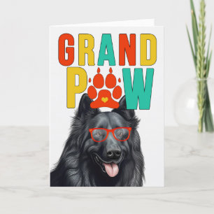 Cartes Pour Fêtes Annuelles GranPAW Belge Sheepdog Funny Grand-parents Day