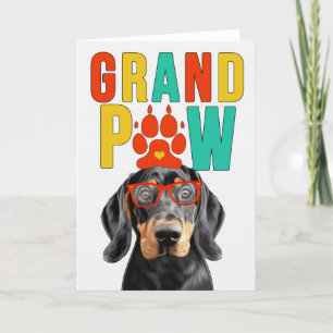 Cartes Pour Fêtes Annuelles GranPAW Coonhound Dog Funny Grand-parents Day