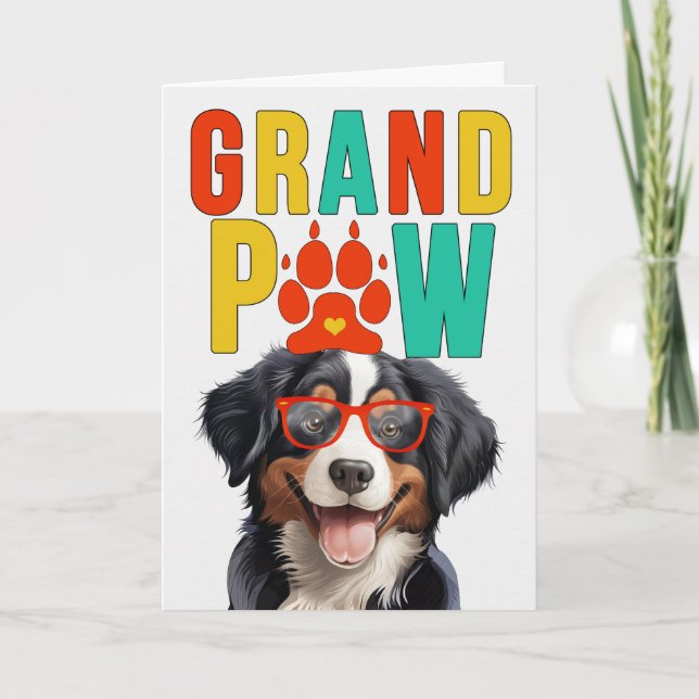 Cartes Pour Fêtes Annuelles GranPAW Entlebucher Mountain DOG Grand-parents Day (Devant)