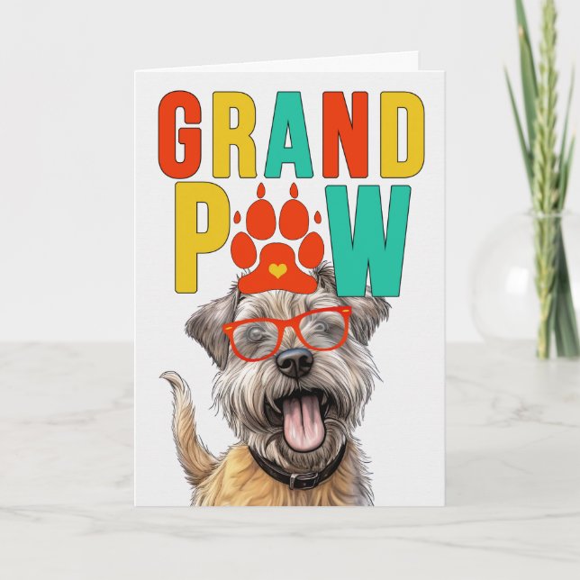 Cartes Pour Fêtes Annuelles GranPAW Glen of Imaal DOG Grand-parents Day (Devant)