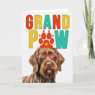 Cartes Pour Fêtes Annuelles GranPAW Pointing Griffon Funny Grand-parents Day
