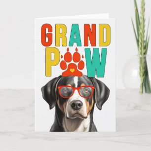 Cartes Pour Fêtes Annuelles GranPAW Swiss Mountain Dog Funny Grand-parents Day