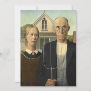 Cartes Pour Fêtes Annuelles Grant Wood - gothique américain