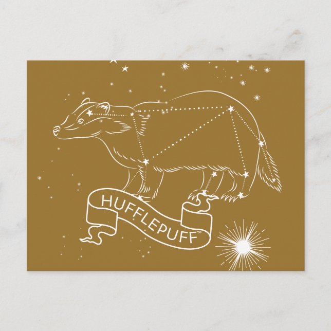 Cartes Pour Fêtes Annuelles Graphique de constellation HUFFLEPUFF™ (Devant)