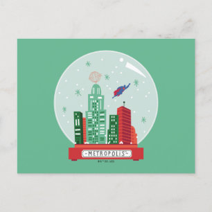 Cartes Pour Fêtes Annuelles Graphique du globe de neige de Metropolis de Super