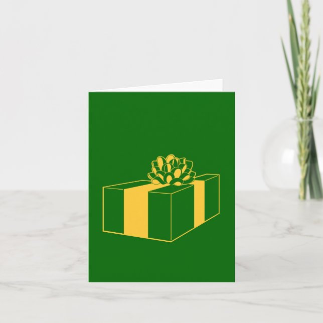 Cartes Pour Fêtes Annuelles graphisme design vert noël design cadeau (Devant)