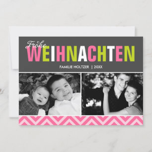 Cartes Pour Fêtes Annuelles Gras et coloré Frohe Weihnachten Photo