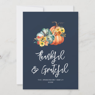 Cartes Pour Fêtes Annuelles Gratuit et reconnaissante marine bleu action de gr