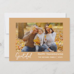 Cartes Pour Fêtes Annuelles Gratuit   Simple bon thanksgiving Famille photo