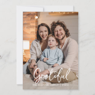 Cartes Pour Fêtes Annuelles Gratuit   Simple bon thanksgiving Famille photo