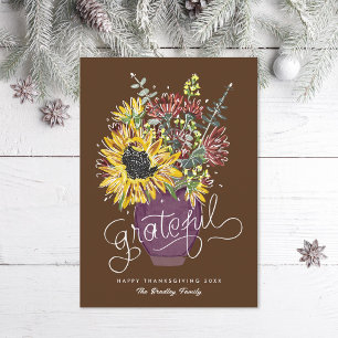 Cartes Pour Fêtes Annuelles Gratuit Thanksgiving Bouquet Photo