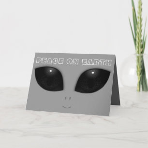 Cartes Pour Fêtes Annuelles Gray-Alien Eyes Funny Christmas
