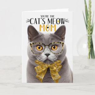 Cartes Pour Fêtes Annuelles Gray British Shorthair Chat animal de compagnie ma