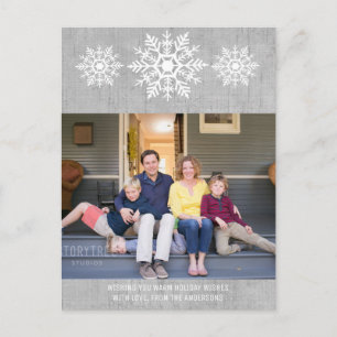 Cartes Pour Fêtes Annuelles Gray Russe Flocon de neige photo de vacances