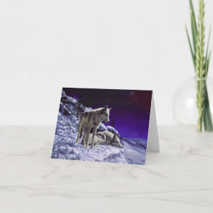 Cartes Pour Fêtes Annuelles Gray Wolves