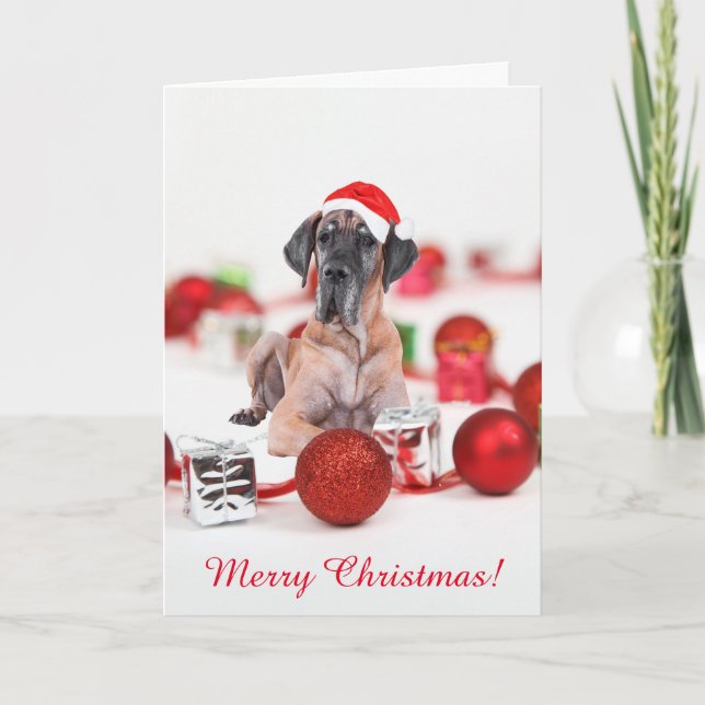 Cartes Pour Fêtes Annuelles Great Dane (Devant)