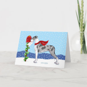 Cartes Pour Fêtes Annuelles Great Dane Christmas Mail Merle UC