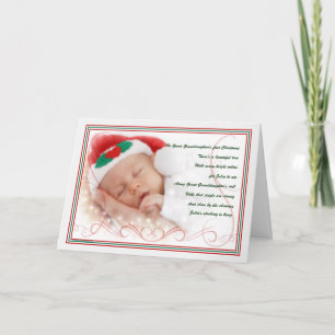 Cartes Pour Fêtes Annuelles Great Granddaughter's 1st Christmas Poem with Name