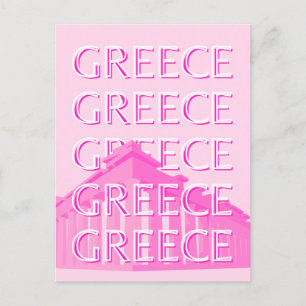 Cartes Pour Fêtes Annuelles Grèce, Art Voyage, Art Voyage Pastel, Rose