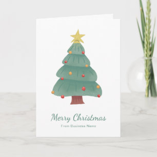 Cartes Pour Fêtes Annuelles Green Christmas Tree Business