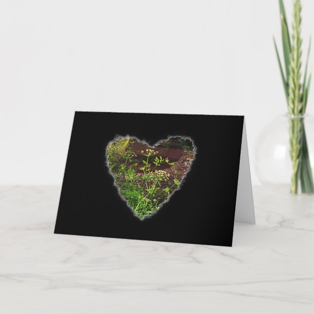 Cartes Pour Fêtes Annuelles Green Heart Romance Valentine Love (Devant)