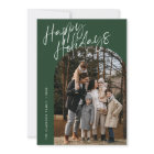 Green Modern Script Joyeux Vacances Arch 2 Photo