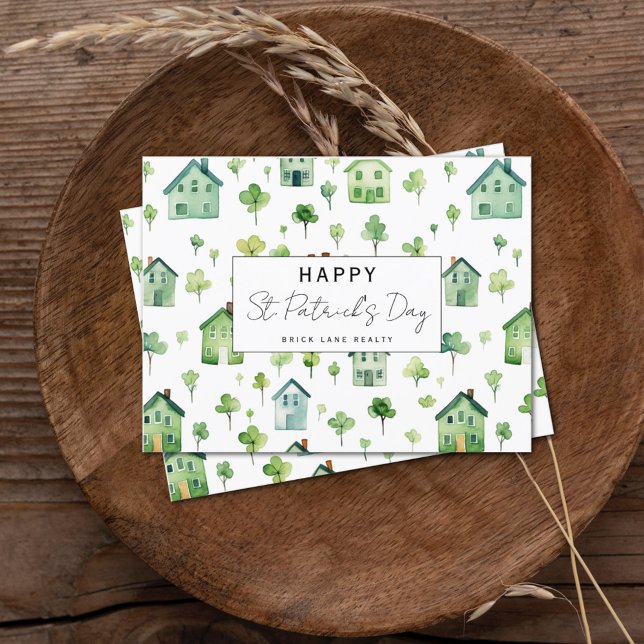 Cartes Pour Fêtes Annuelles Green St. Patrick's Day Agriculture immobilière (Créateur téléchargé)