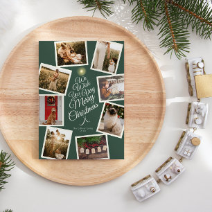 Cartes Pour Fêtes Annuelles Green Very Joyeux Christmas Tree Photo Collage
