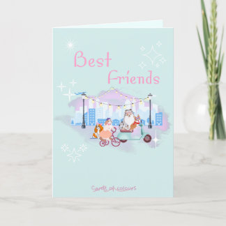 Cartes Pour Fêtes Annuelles Greeting card best friends 