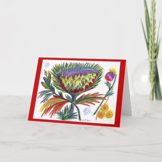 Cartes Pour Fêtes Annuelles Greeting de Thistle Holiday (Devant)