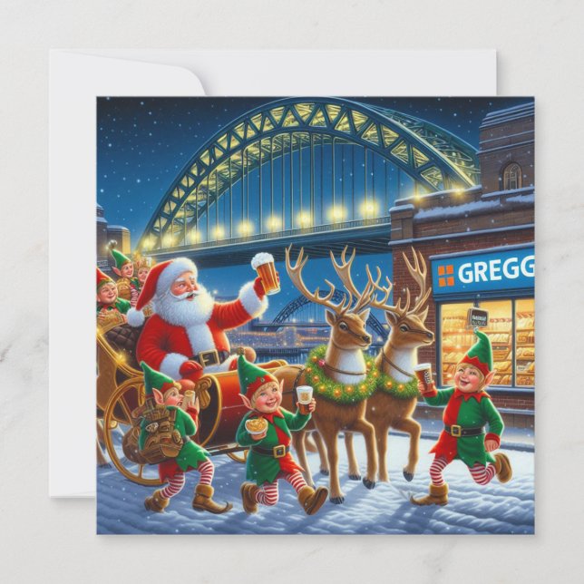 Cartes Pour Fêtes Annuelles Greggs au bord du pont (Devant)