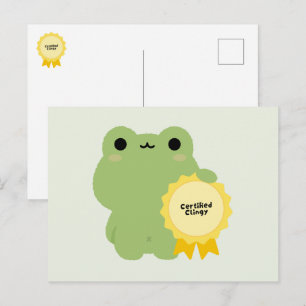 Cartes Pour Fêtes Annuelles Grenouille Collante Certifiée