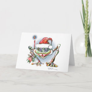 Cartes Pour Fêtes Annuelles * Grenouille de Joyeux Noël par Albruno *