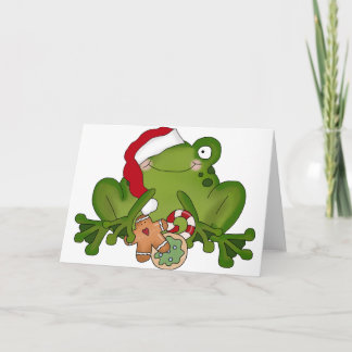 Cartes Pour Fêtes Annuelles Grenouille de Noël