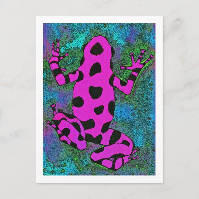 Cartes Pour Fêtes Annuelles Grenouille de roses indien avec les taches noires (Devant)