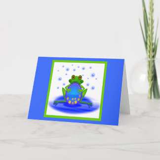 Cartes Pour Fêtes Annuelles Grenouille et oeuf