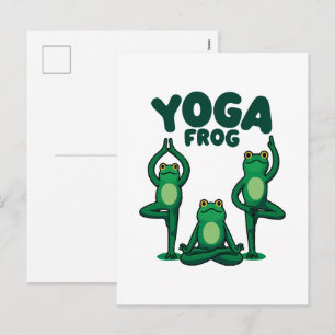 Cartes Pour Fêtes Annuelles Grenouilles de yoga