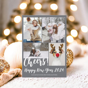 Cartes Pour Fêtes Annuelles Grey 5 photos applaudissent Bonne année 2024