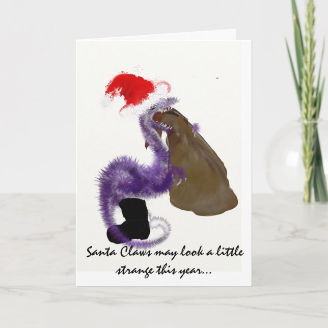 Cartes Pour Fêtes Annuelles Griffes de Père Noël (Devant)