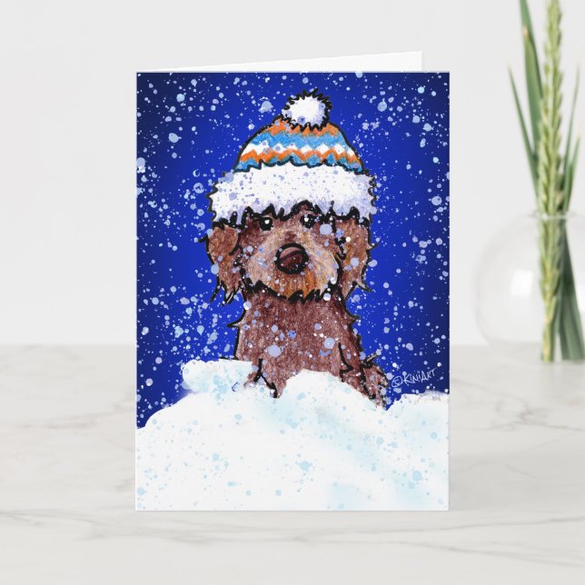 Cartes Pour Fêtes Annuelles Griffonnage de chocolat d'hiver (Devant)