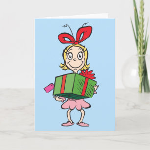 Cartes Pour Fêtes Annuelles Grille   Cindy-Lou Qui - Tenant Présent