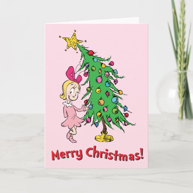 Cartes Pour Fêtes Annuelles Grille | J'ai été Cindy-Lou qui bon (Devant)