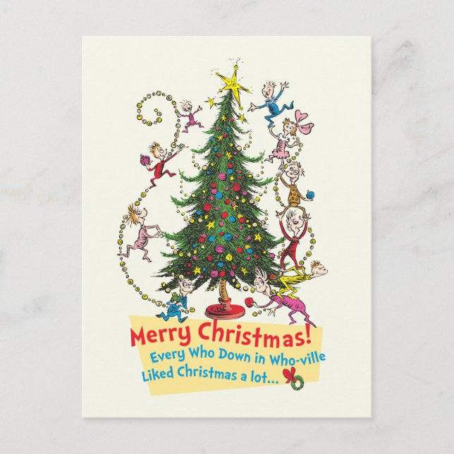 Cartes Pour Fêtes Annuelles Grille | J'ai été Cindy-Lou qui bon (Devant)