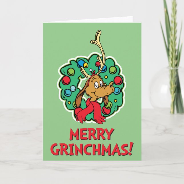 Cartes Pour Fêtes Annuelles Grille | Max Christmas Wreath (Devant)