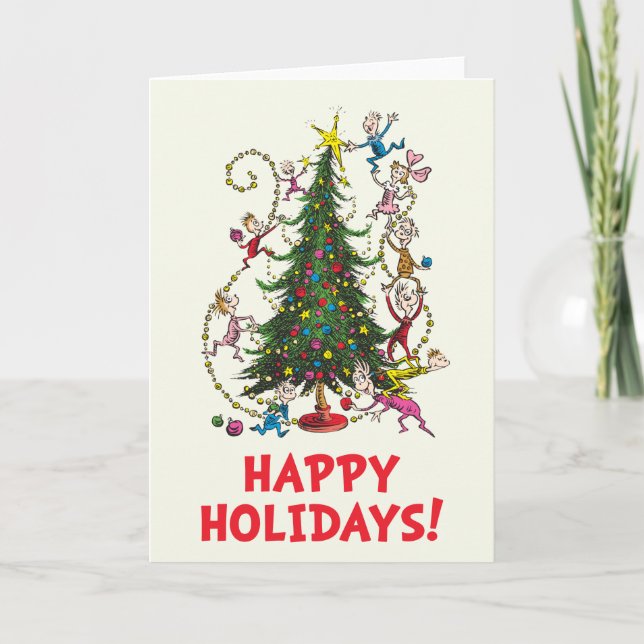 Cartes Pour Fêtes Annuelles Grinch classique | Arbre de Noël (Devant)