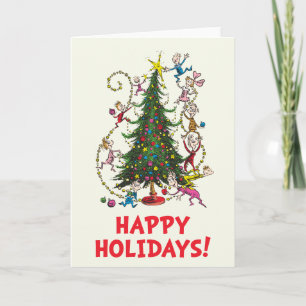 Cartes Pour Fêtes Annuelles Grinch classique   Arbre de Noël