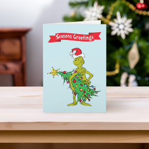 Cartes Pour Fêtes Annuelles Grinch classique   Naughty