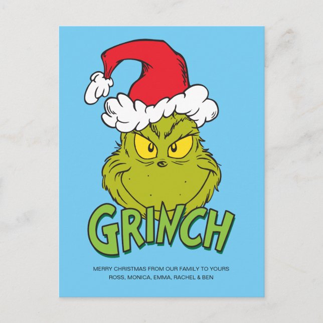 Cartes Pour Fêtes Annuelles Grinch classique | Naughty ou Nice (Devant)