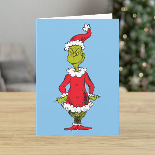 Cartes Pour Fêtes Annuelles Grinch classique   Père Noël